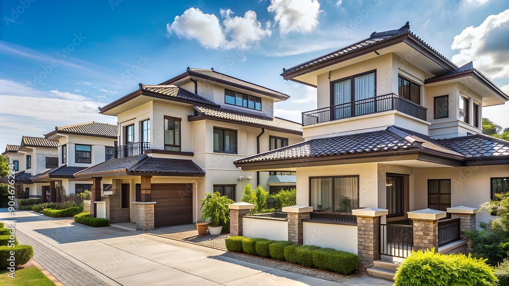Elegant Modern Suburban Homes: A Neighborhood of Style and Sophistication Elegant Modern Suburban Homes: A Neighborhood of Style and Sophistication