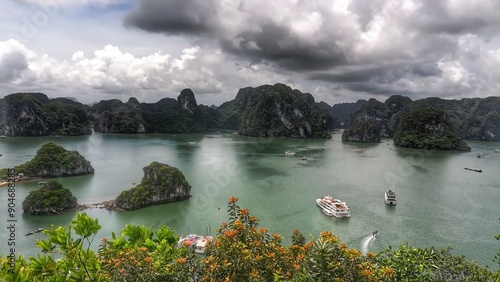 Lake and the mountains in Vietnam