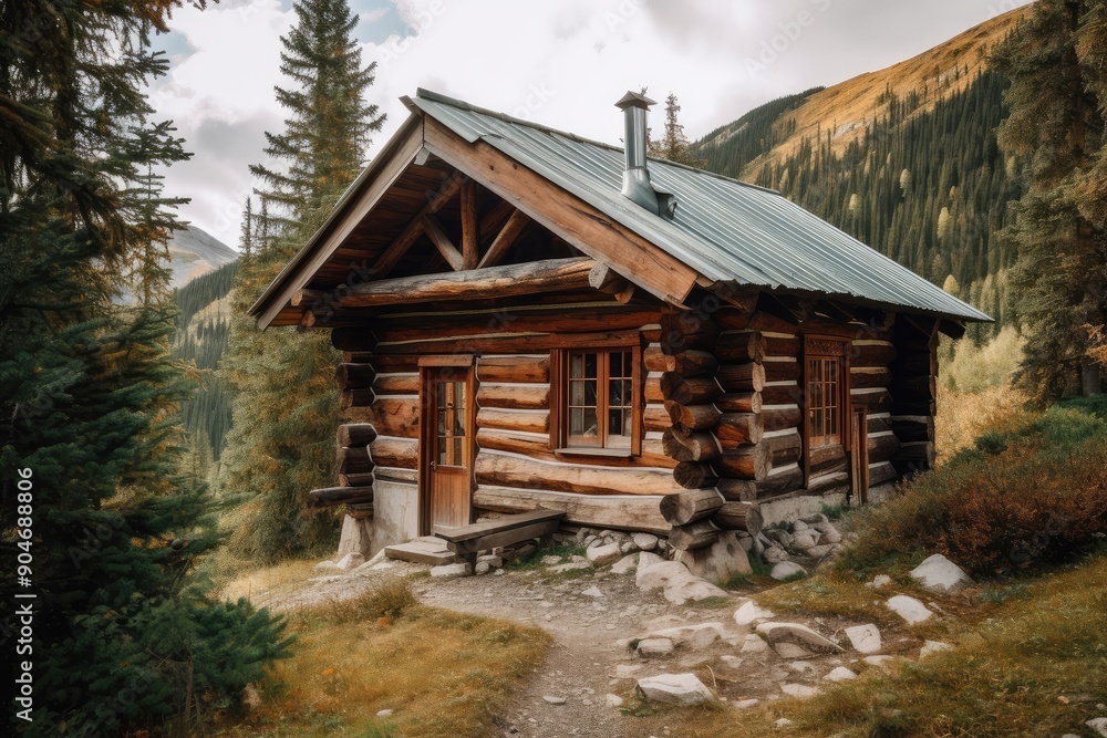 Cozy Log Cabin in Mountain Wilderness Cozy Log Cabin in Mountain Wilderness