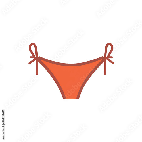 Female pantie or underwear on white background, vector illustration