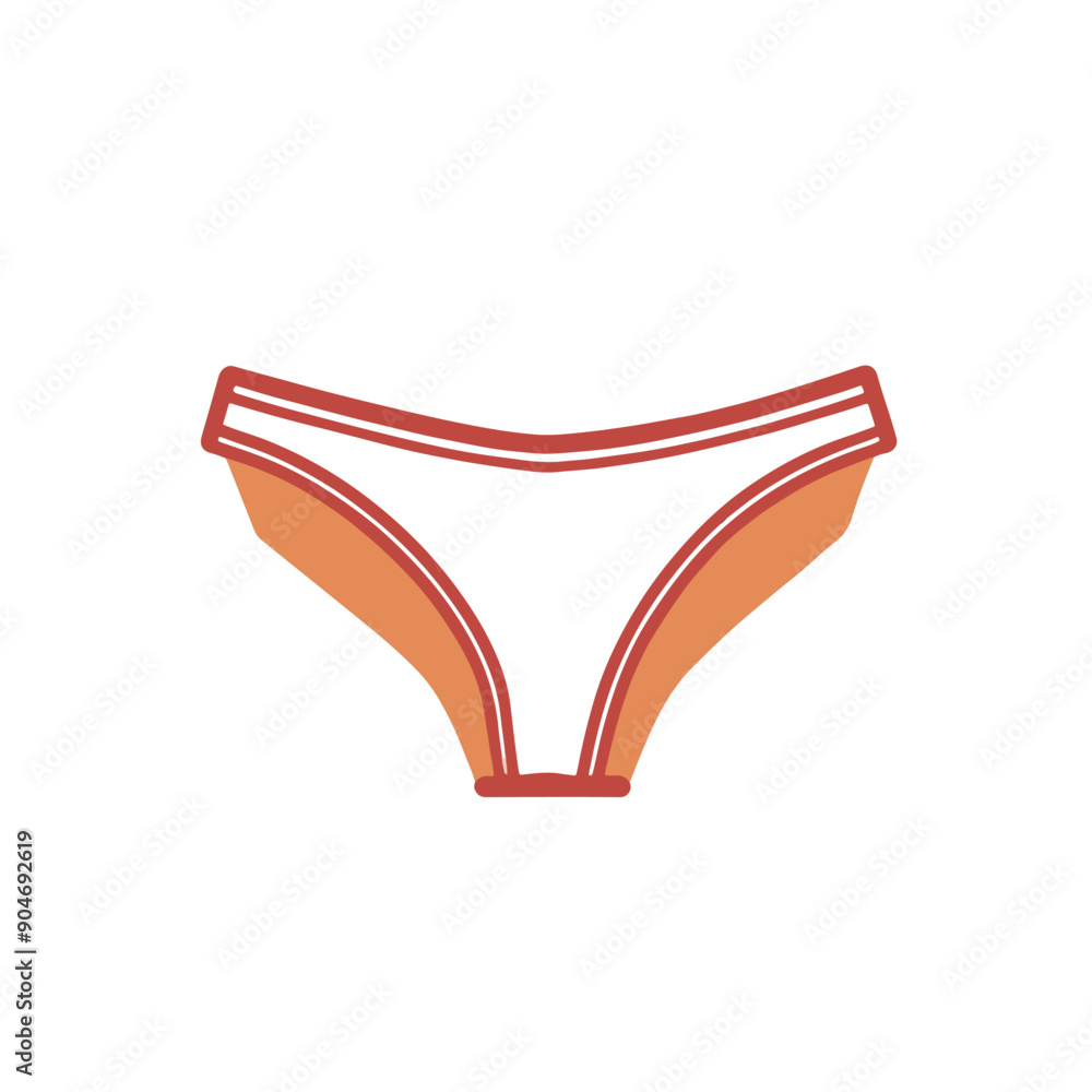 Female pantie or underwear on white background, vector illustration Female pantie or underwear on white background, vector illustration