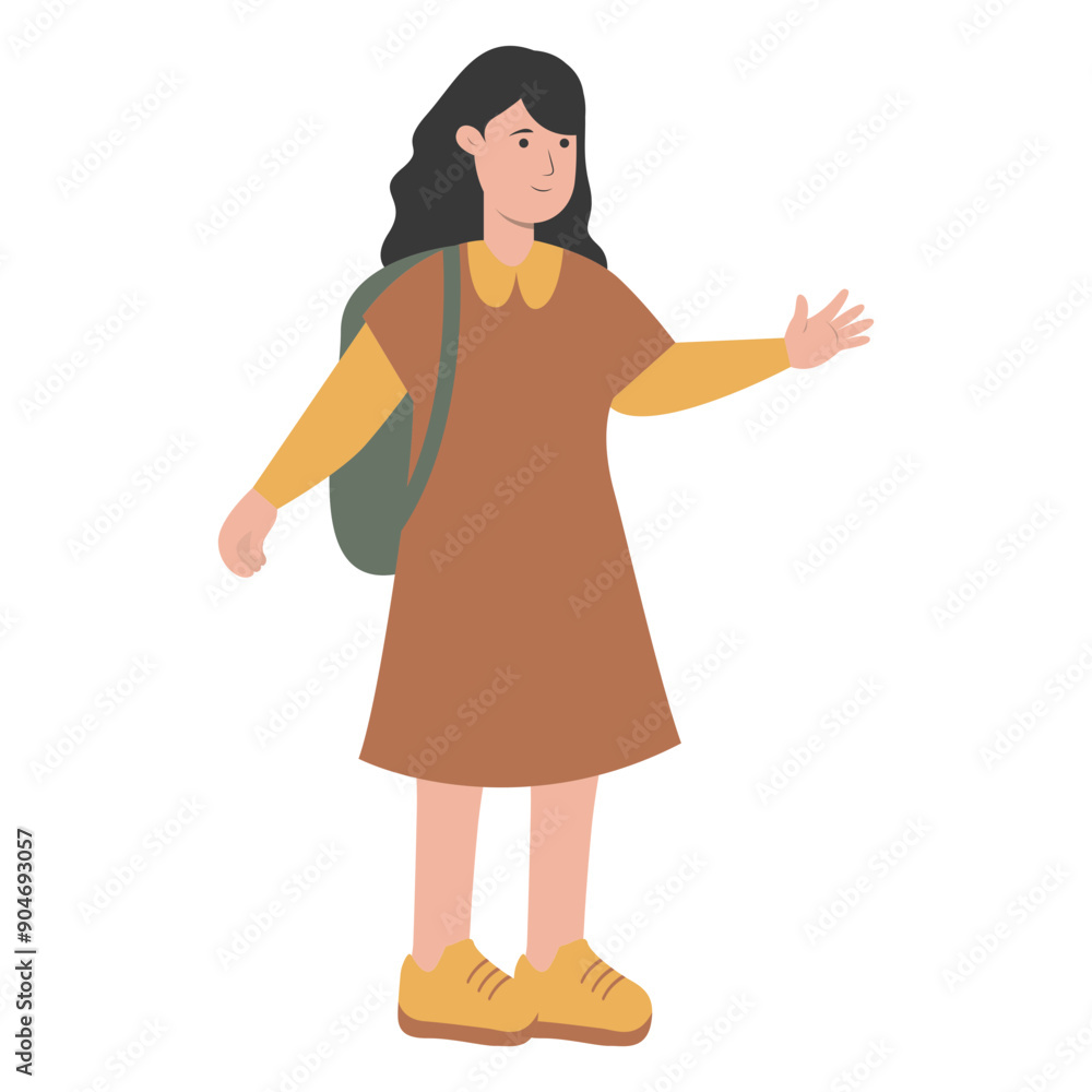 University Student Character. Flat Graphic Vector Illustration. University Student Character. Flat Graphic Vector Illustration.