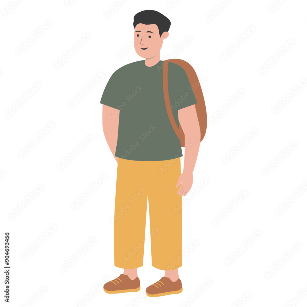 University Student Character. Flat Graphic Vector Illustration. University Student Character. Flat Graphic Vector Illustration.