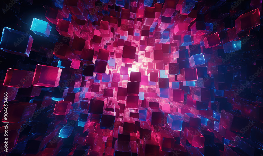 Abstract Digital Cubes in a Cosmic Burst Abstract Digital Cubes in a Cosmic Burst