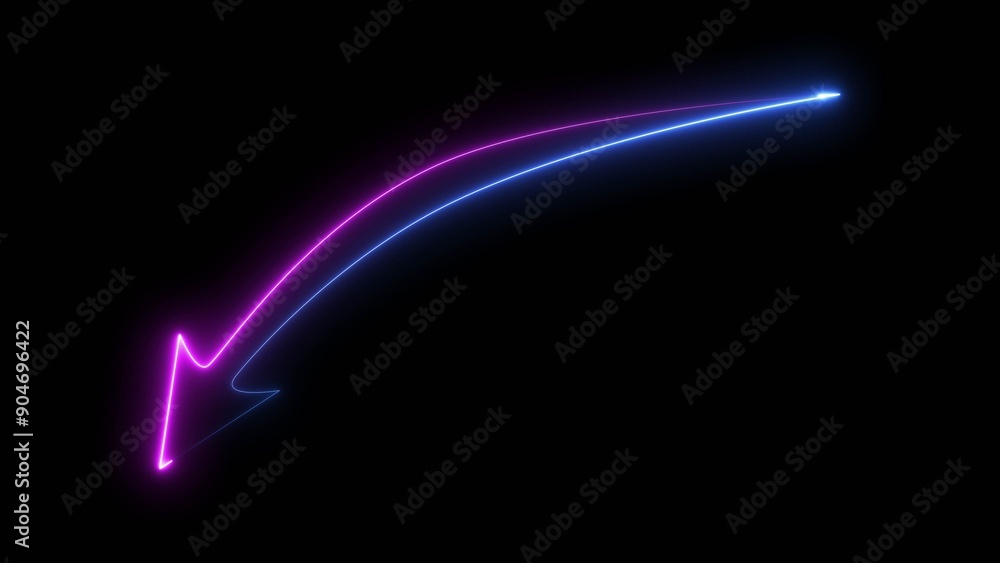 Neon business growth arrow icon seamless looped background 4k illustration. Neon business growth arrow icon seamless looped background 4k illustration.