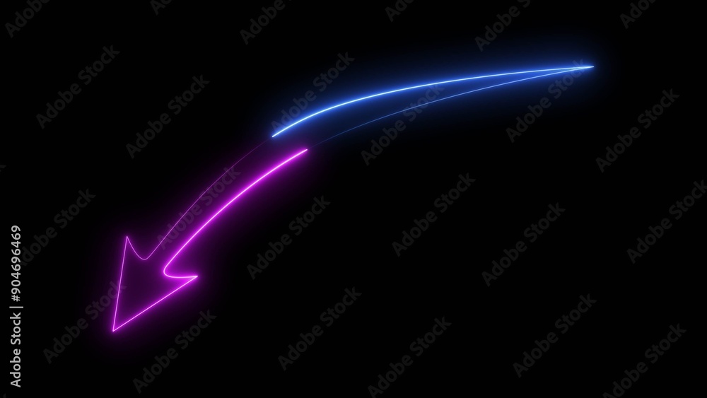 Neon business growth arrow icon seamless background 4k illustration Neon business growth arrow icon seamless background 4k illustration