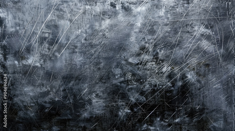 Black metal textured with fine scratches, creating a detailed and abstract background. Black metal textured with fine scratches, creating a detailed and abstract background.