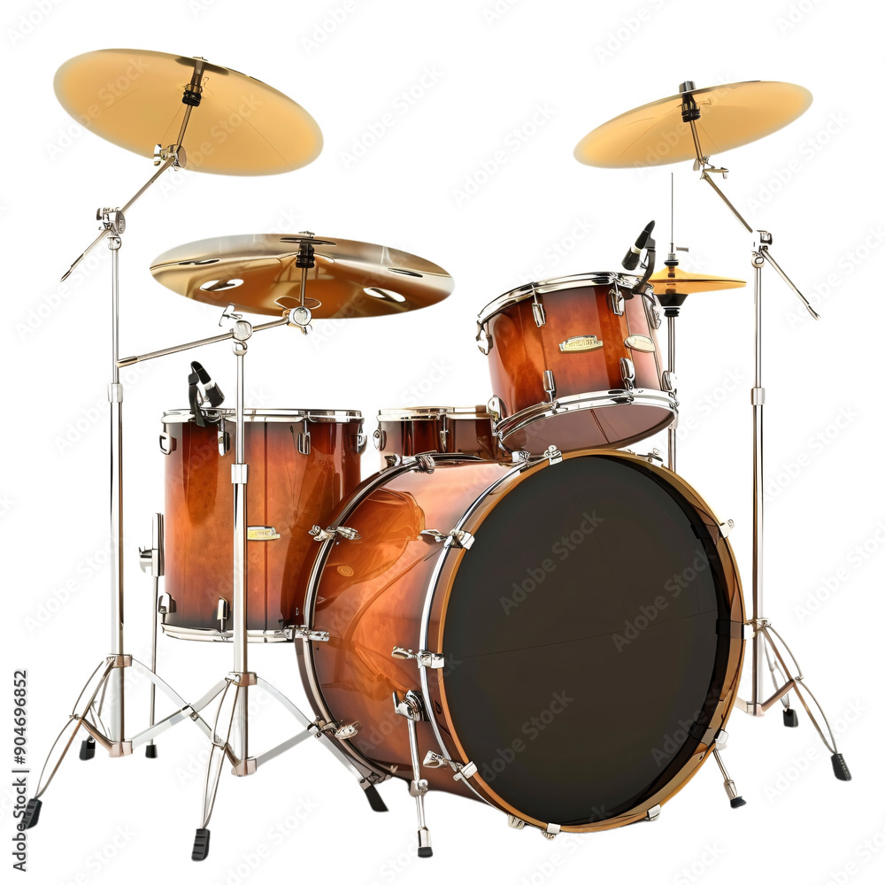 A polished drum set featuring rich wood tones and shiny cymbals, expertly arranged in a spacious studio with plenty of natural light enhancing its vibrant appearance A polished drum set featuring rich wood tones and shiny cymbals, expertly arranged in a spacious studio with plenty of natural light enhancing its vibrant appearance