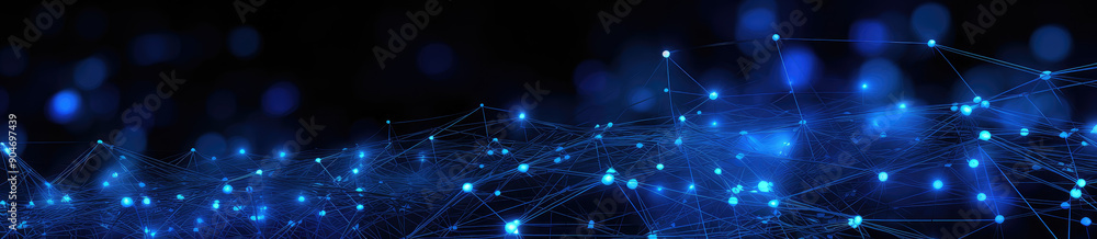 Digital Network Connectivity Abstract Banner Digital Network Connectivity Abstract Banner