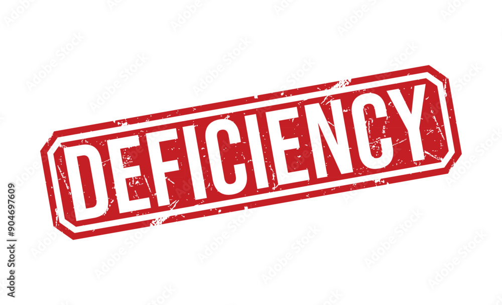 Deficiency rubber stamp on white background. Deficiency Stamp. Deficiency rubber stamp on white background. Deficiency Stamp.