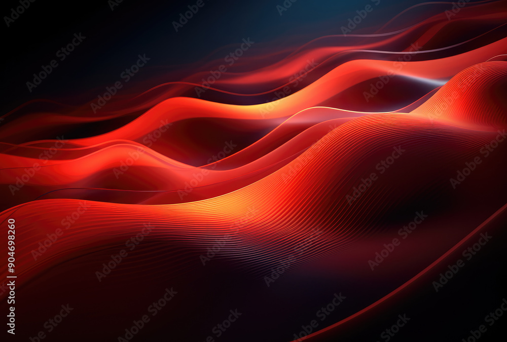 Mesmerizing Red Digital Waves Background Mesmerizing Red Digital Waves Background