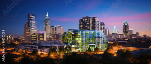 Metropolitan Elegance: City Skyline at Dusk