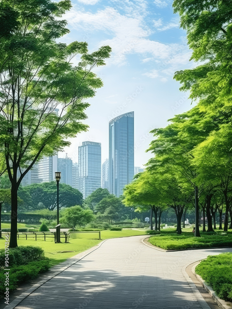 Serene City Park: Nature Meets Urban Landscape Serene City Park: Nature Meets Urban Landscape