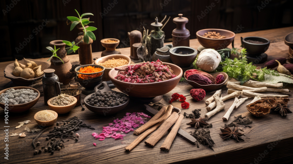 Rich Assortment of Herbal Spices Rich Assortment of Herbal Spices