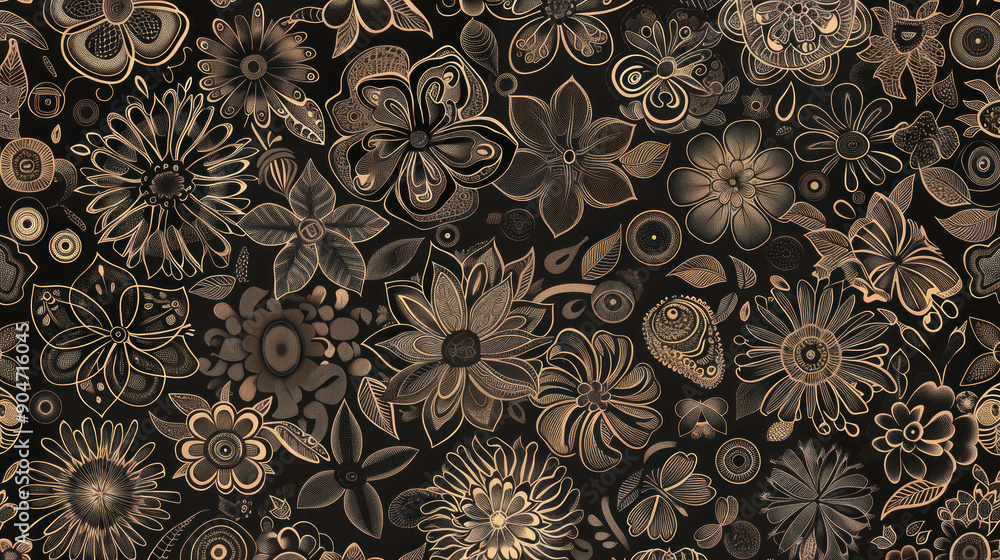 a seamless pattern with elegant zentangle art background a seamless pattern with elegant zentangle art background
