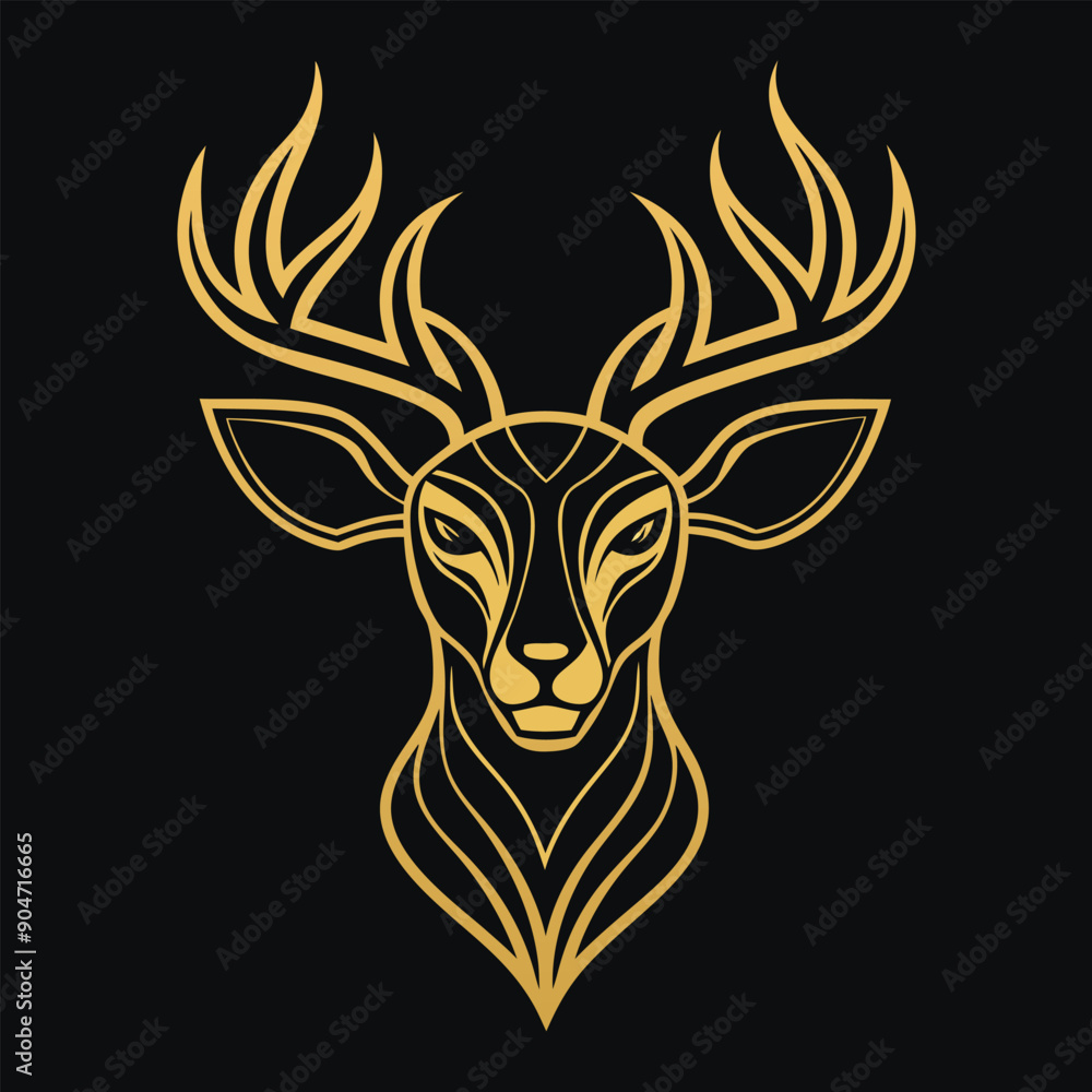 Fototapeta premium deer head silhouette