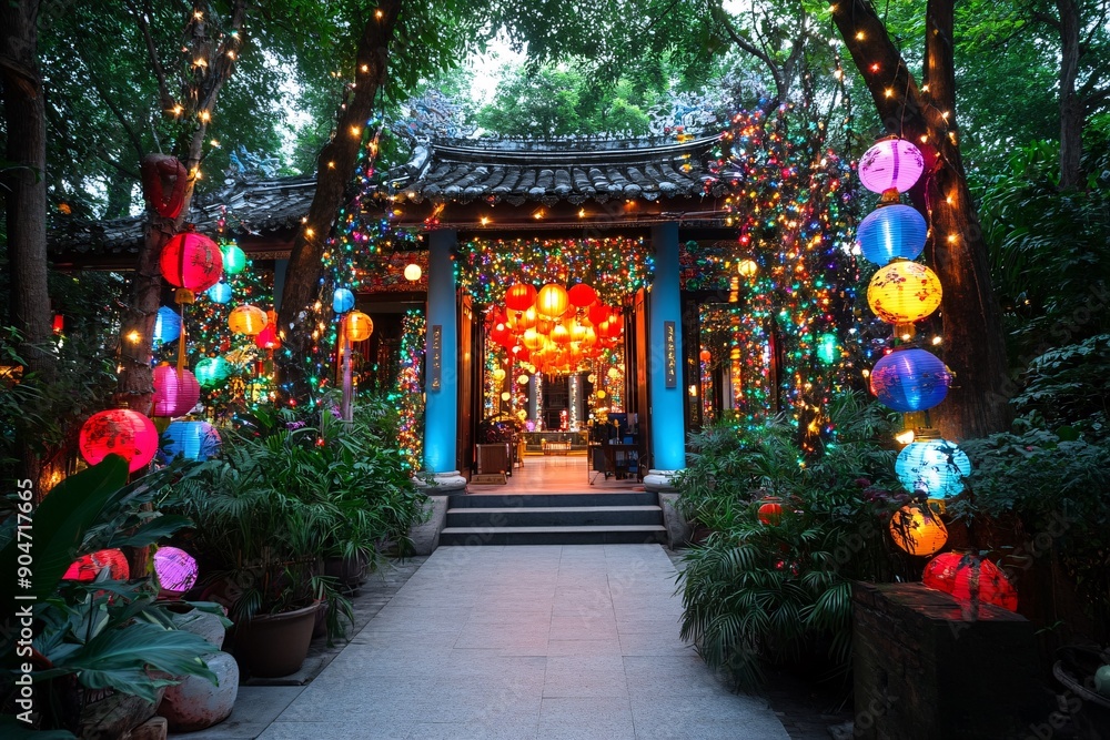 7. A historic monument or landmark adorned with festive lights and decorations for a national holiday 7. A historic monument or landmark adorned with festive lights and decorations for a national holiday
