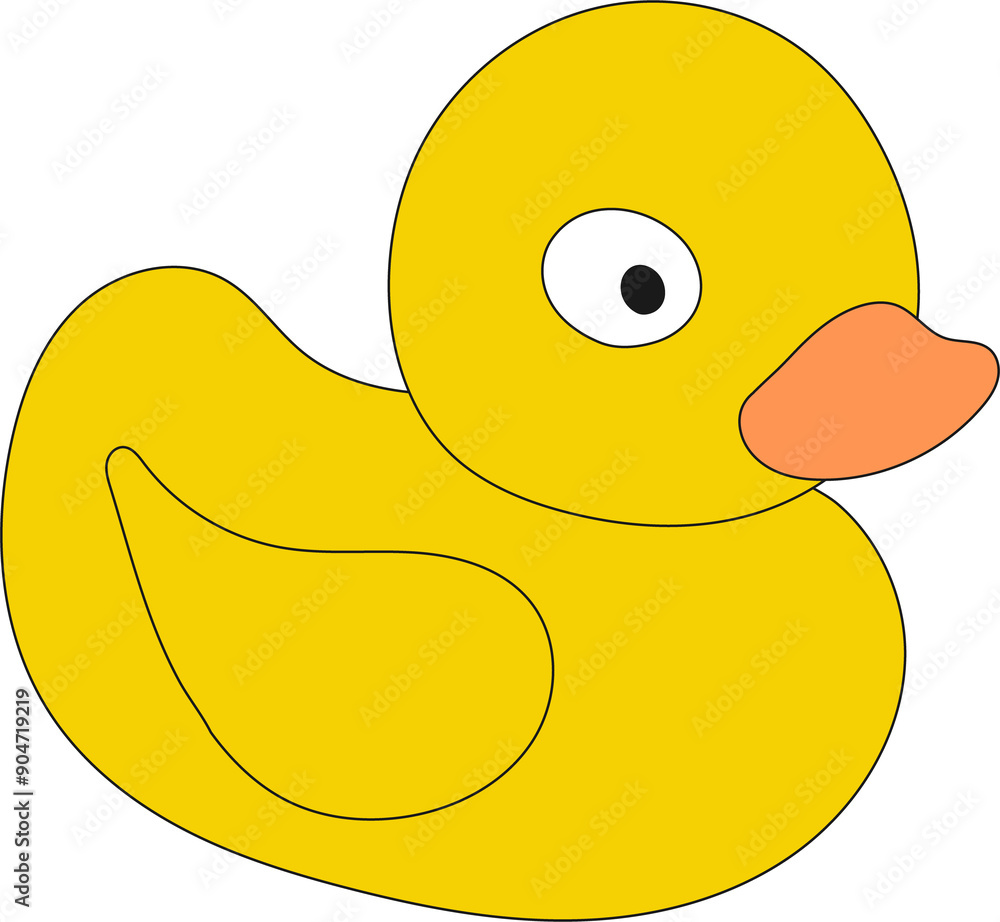 Сhildren's toy – cute duckling. PNG illustration on transparent background. Baby items doodle. Baby items vector sketch for web design. Сhildren's toy – cute duckling. PNG illustration on transparent background. Baby items doodle. Baby items vector sketch for web design.