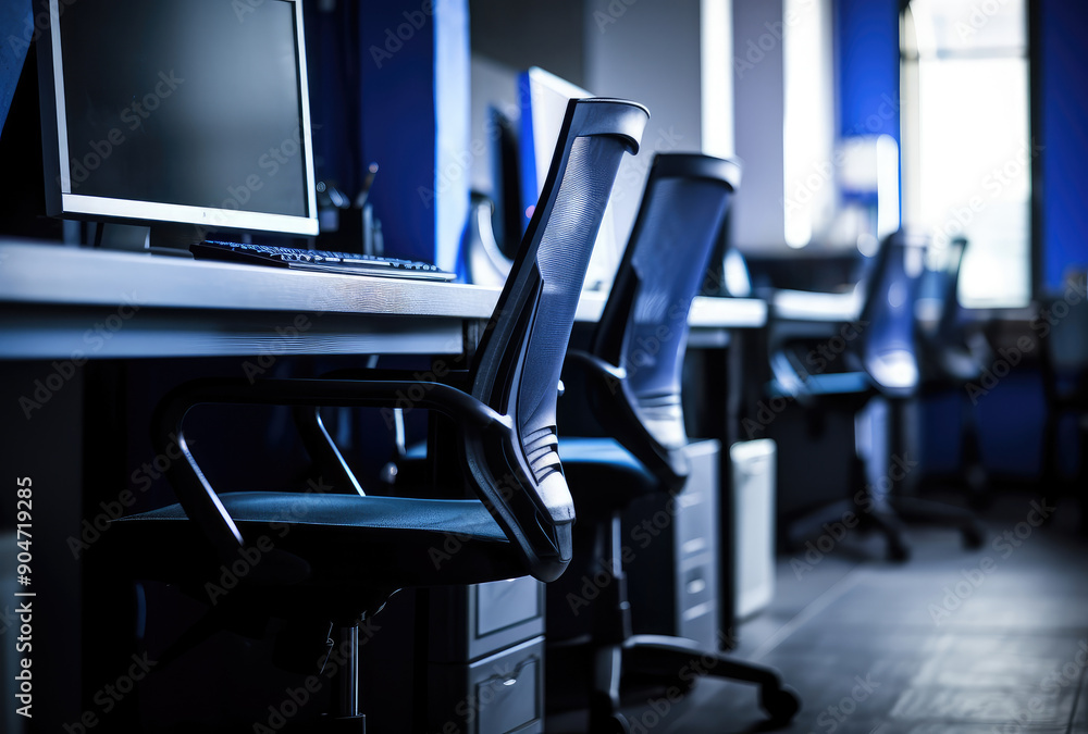 Fototapeta premium Sleek Modern Office Workspace Design