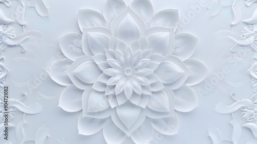3d elegant luxury home ceiling wall wedding mandala background,generative ai