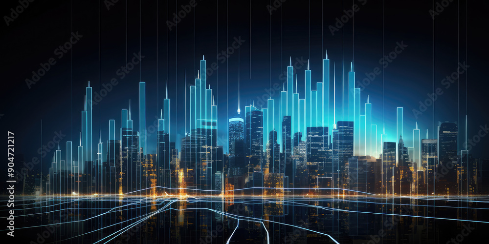 Futuristic Cityscape: Digital Urban Elegance Futuristic Cityscape: Digital Urban Elegance