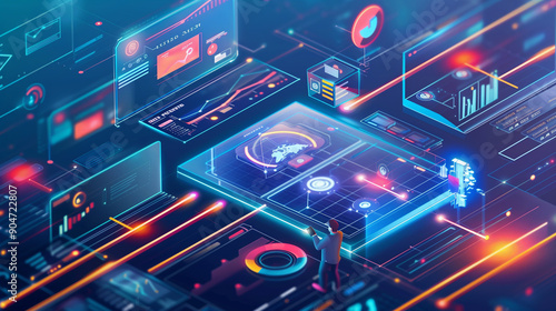 Incident management, business technology concept. Operational excellence in IT operations. Process of efficiently identifying, diagnosing and resolving unexpected problems that occur in IT systems.
