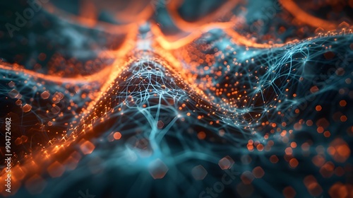 Visual Representation of Neural Patterns: Intricate Patterns Inspired by Neural Networks and Brain Connectivity, Emphasizing the Complexity and Beauty of Neural Patterns