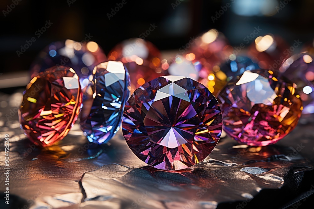 A scattering of shiny beautiful precious stones, shimmering in all shades of the rainbow. Excellent minerals for jewelry. A scattering of shiny beautiful precious stones, shimmering in all shades of the rainbow. Excellent minerals for jewelry.