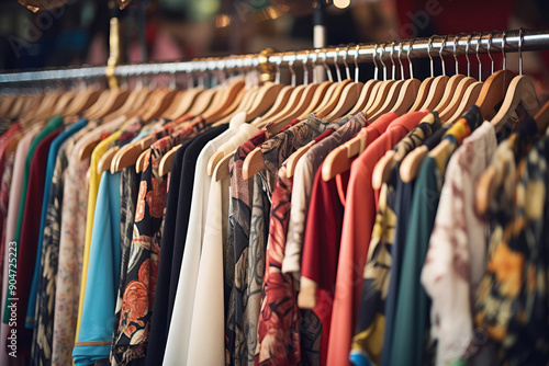 Wallpaper Mural Trendy Apparel Selection on Boutique Rack Torontodigital.ca