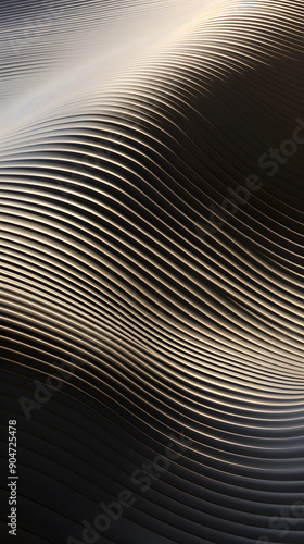 Wallpaper Mural Digital silver wave curve sculpture abstract graphic poster background Torontodigital.ca