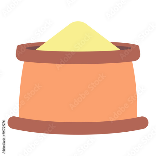 food grain in gunny sack flat icon