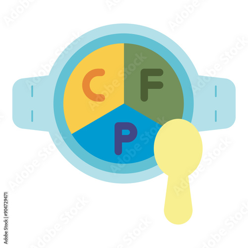 macro nutrient food flat icon