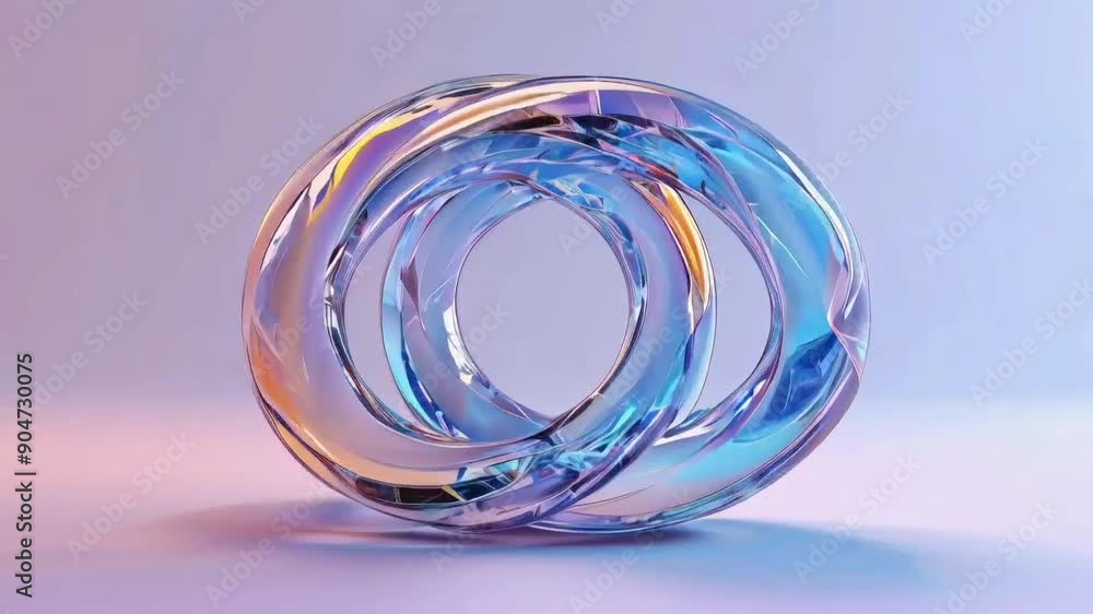 Abstract torus shape glass geometry, 3d rendering Abstract torus shape glass geometry, 3d rendering