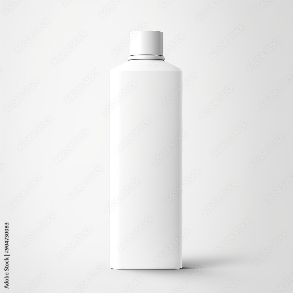Blank White Bottle for Branding and Label Mockup