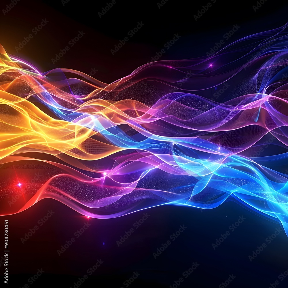 Abstract Waving illuminated Bright Colors Background, generative ai Abstract Waving illuminated Bright Colors Background, generative ai