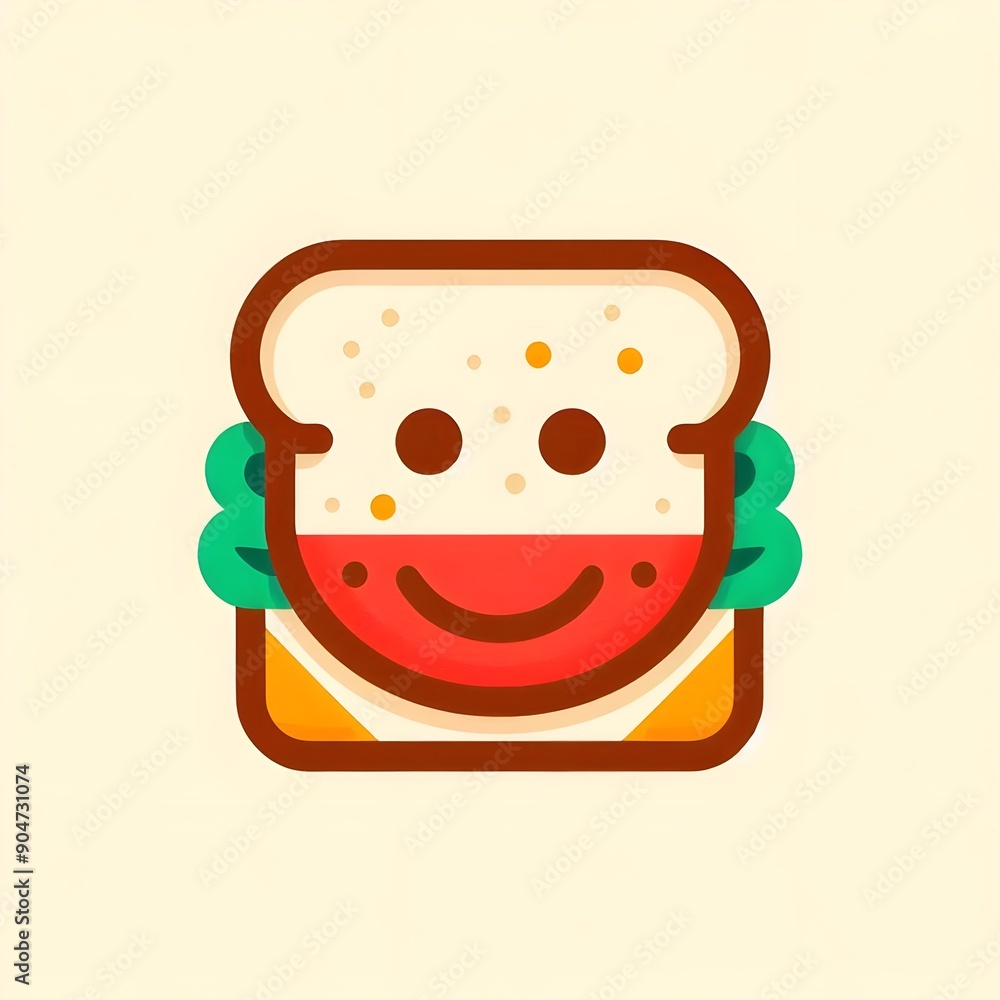 illustration of a poster of funny sandwich illustration of a poster of funny sandwich