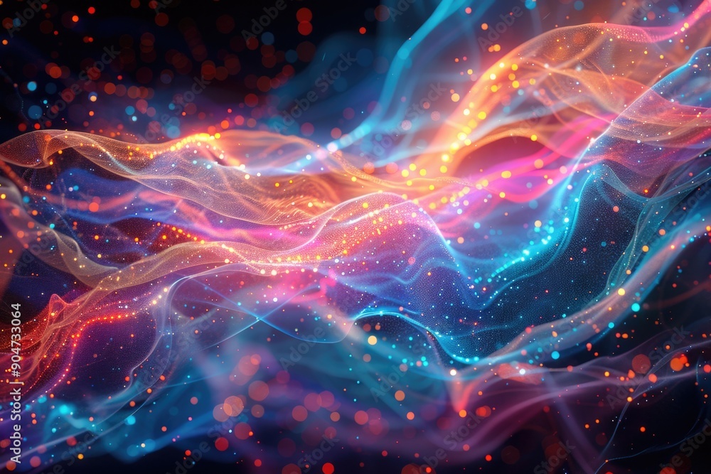 Abstract cosmic spiral with vivid colors Abstract cosmic spiral with vivid colors