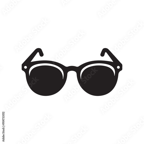 black sunglass icon, sunglass vector , sunglass silhouette design, eyeglass vector icon