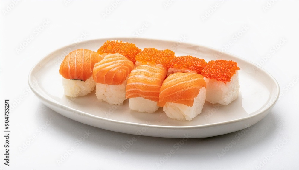 sushi with white background. isolated. sushi with white background. isolated.