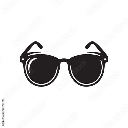 black sunglass icon, sunglass vector , sunglass silhouette design, eyeglass vector icon