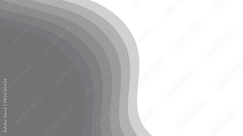 Naklejka premium Gray abstract paper cut background vector image for backdrop or presentation