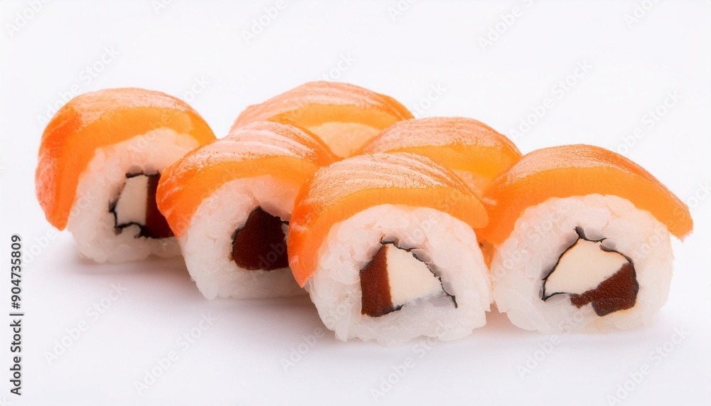 sushi with white background. isolated. sushi with white background. isolated.