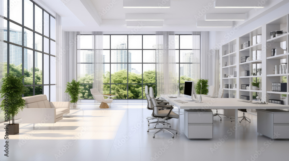 Bright Modern Office Space with City View Bright Modern Office Space with City View