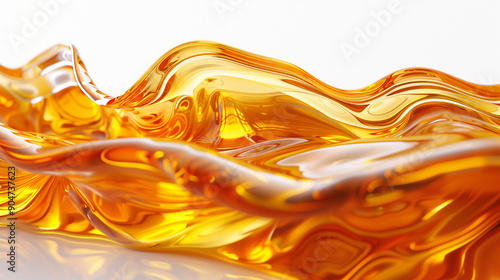 Close-up of honey spill and...