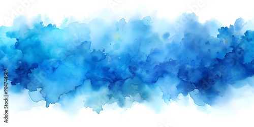 Abstract Blue Watercolor Background Texture