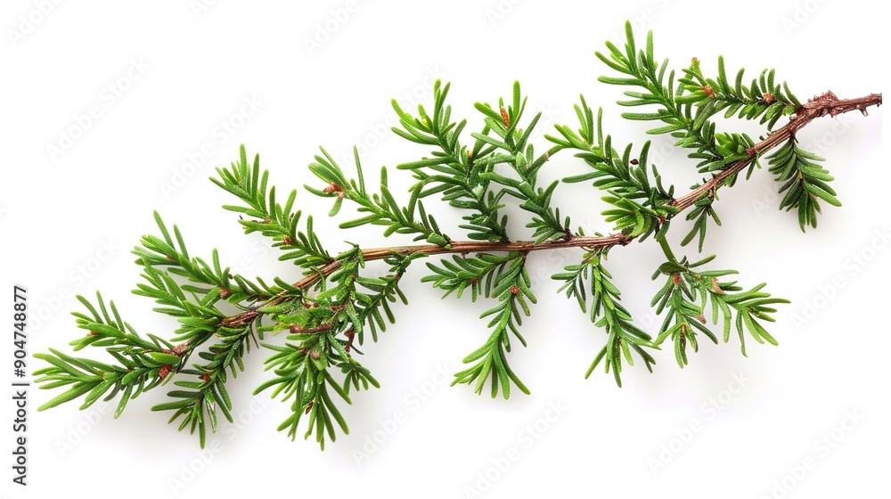 Juniper green branch, isolated on white background. Ornamental plants for landscape design. Juniper sprig isolated on white Juniper green branch, isolated on white background. Ornamental plants for landscape design. Juniper sprig isolated on white