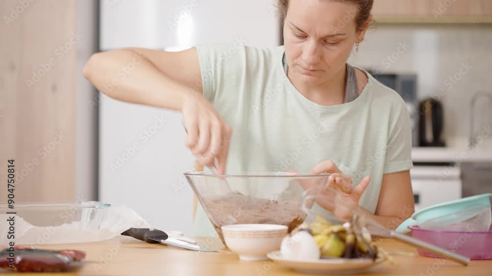 Carefully Mixing Dry Ingredients, Preparing for the Next Step. Carefully Mixing Dry Ingredients, Preparing for the Next Step.