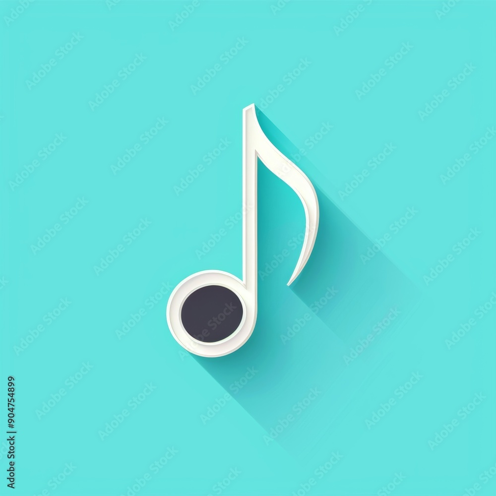 This minimalist music note icon, rendered in a flat design, emphasizes harmony and rhythm. This minimalist music note icon, rendered in a flat design, emphasizes harmony and rhythm.