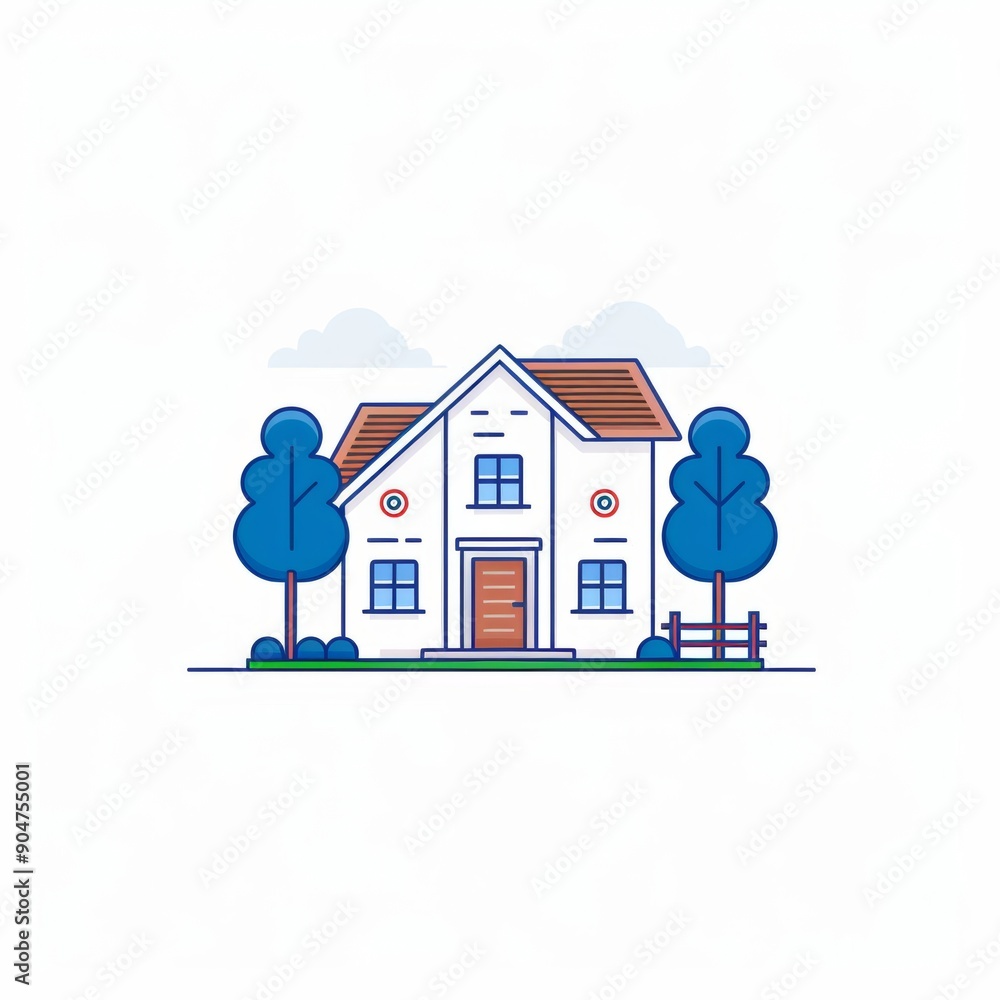 This simple house icon features clean lines and a modern roof design, rendered in a neutral palette. This simple house icon features clean lines and a modern roof design, rendered in a neutral palette.