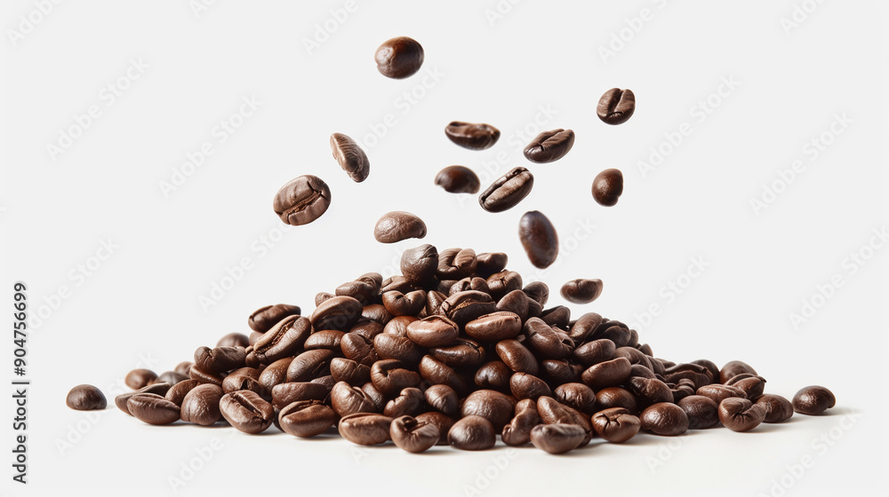 A concept for the coffee business. Coffee beans. Coffee splashes. Coffee plantations. A cup of coffee. Background with an image of a cup of coffee and coffee beans. A concept for the coffee business. Coffee beans. Coffee splashes. Coffee plantations. A cup of coffee. Background with an image of a cup of coffee and coffee beans.